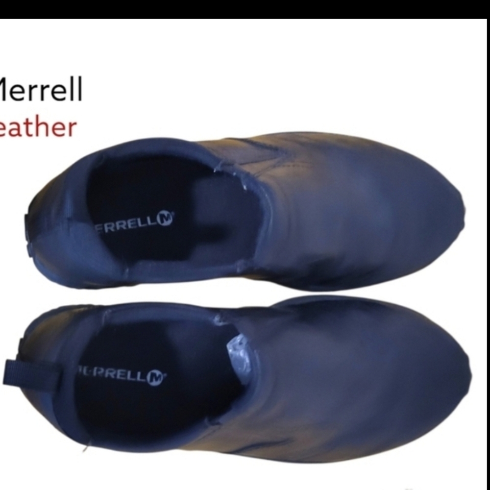 Merrell Leather Jungle Moc Slip On Loafer Casual Dress Walk Shoe Black Man 10.5 - Picture 8 of 10